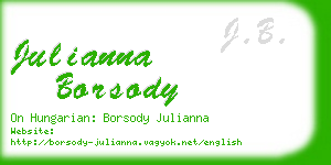 julianna borsody business card